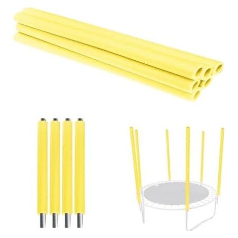 Packung mit 12 Schaumstoff-Schutzhüllen für Trampolinstangen, 88/40 cm, wasserdicht, federbelastet, für den Außenbereich geeignet, gelb - (1/5)