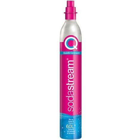 Cylindre de recharge CO2 60L Quick Connect pour machine à gazéifier – Technologie brevetée pour insertion facile – Gazéifie jusqu'à 60L de boissons – Sodastream