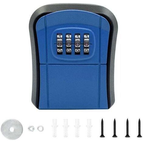 PA Boite a Clef Securisee, Boite a Clefs Murale de avec Code à 4 Chiffres, Boite a Clefs Sécurisée Exterieur,Boîte à Clés étanche et antirouille pour Appartements Bureaux Écoles Garages Entre (1/4)