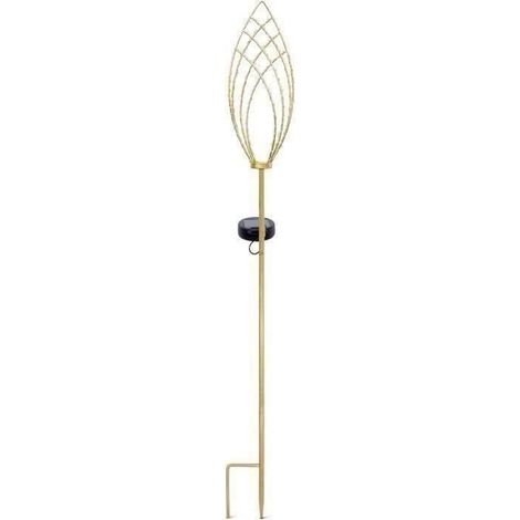 Solarleuchte - GARDEN ID Epi Doré - Ø11 h81 cm - Autonomie 6-8h - Ein/Aus-Taste - Wiederaufladbare AAA-Batterie.