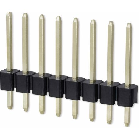 LOT DE 5 BARRETTES À BROCHES 1 X 8, 2,54 MM, DROITES, 0,8  AU (OR) UNBEKANNT PH254P08S5