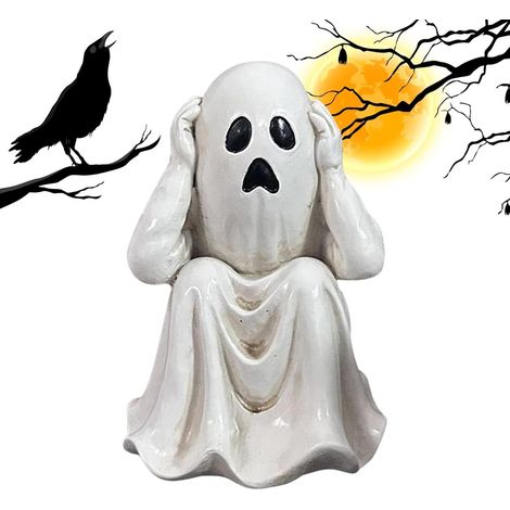 Figurine Fantôme Halloween Accessoire Scène Miniature Effrayant De Figurine Fantôme Centre De Table Automnal pour Café, Chambre, Table à manger, Jardin, Appartement, , (1/5)