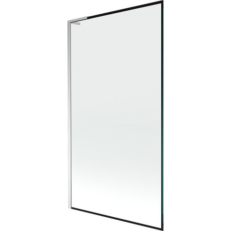 Mexen Next L paratia da vasca 1 anta 100 x 150 cm, cornice nera, cromo - 895-100-000-03-70-01 (1/5)