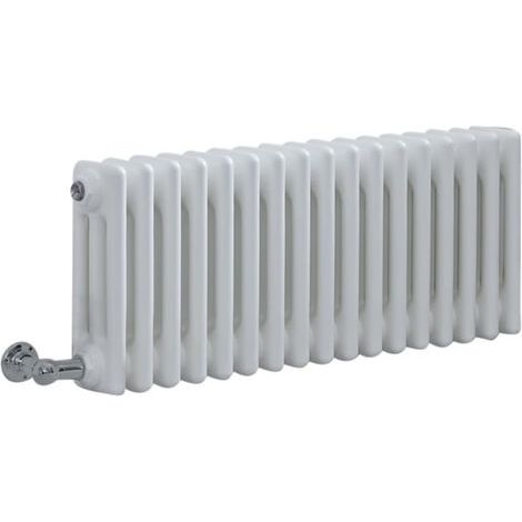 Hudson Reed – Radiateur électrique horizontal rétro triple rang 800W – Acier 1,5mm blanc – 30 cm x 78,5 cm – Protection thermique anti-surchauffe (1/5)