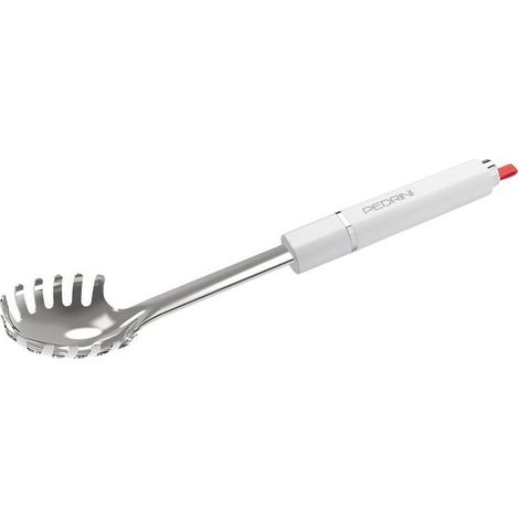 Pedrini Servispaghetti Lillo in Acciaio Inox Lucido con Manico Bianco 33,5 cm