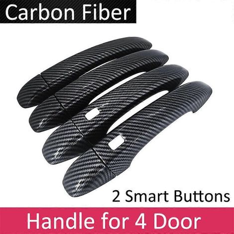 Poignée de porte extérieure en fibre de carbone noire pour Renault Arkana, Samsung XM3, Megane Conquest (2019-2022) - Accessoires auto - Jaune (1/5)