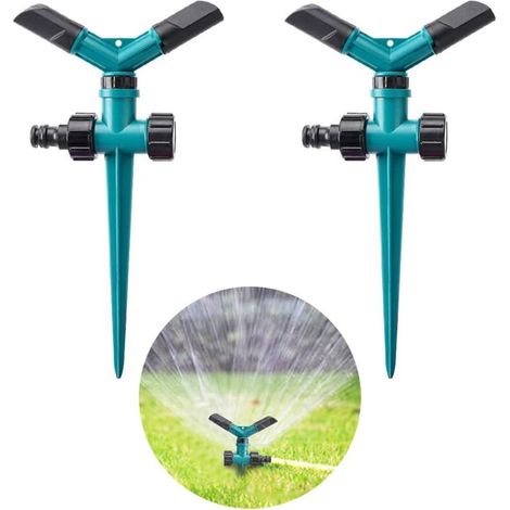 Arroseur Pointe Rotative Arroseur Gazon Par Pulvérisation Piquet D'arrosage Rotatif Parfait Pour Pelouses, Plates Bandes Et Jardins L'avant, Fixable En Toute Sécurité Dans Le Sol, Utilisation Mobile L (1/5)