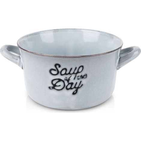 Tazon de ceramica azul para caldo de 600 ml (1/5)