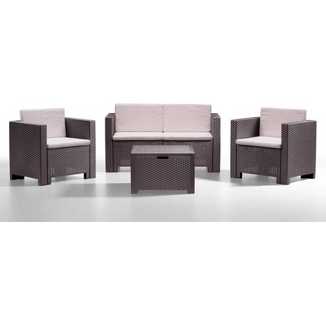 Set Salotto da Esterno - Salottino Outdoor Marrone (1/9)