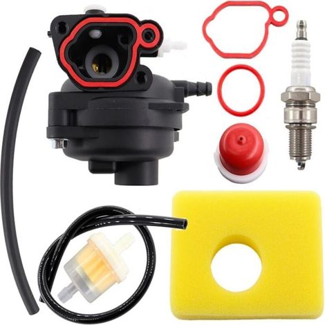 Carburateur Kit for Briggs & Stratton 300E 450E 550E 575E 600E CARB Moteur 08P502 09P602 125CC 140CC Series Pièces de Moteur de Tondeuse à Gazon et Filtre à Air Bougie d'allumage (1/4)