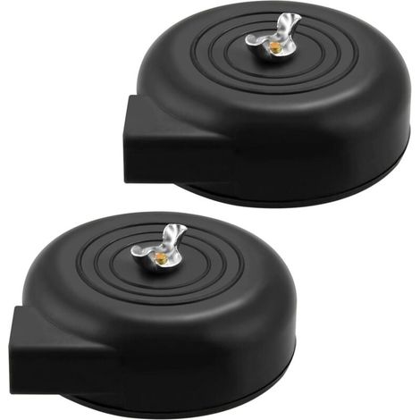 Lot de 2 filtres à air - Filetage 20 mm - Pour compresseur d'air - Noir (1/4)