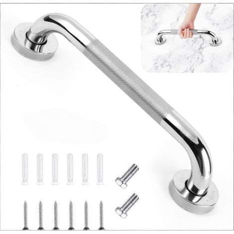 Barre d'Appui en Acier Inoxydable 304, 30cm Antidérapante Barre d'Appui de Salle de Bain, Poignée Baignoire de Sécurité Barre D'Appui WC Antidérapant Poignée pour Toilette, Cuisine, Stairway (1/5)