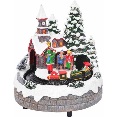 Décor de table de Noël Multicolore 16 x 16 x 19 cm Résine