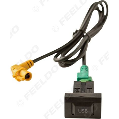 Compatible with Volkswagen, Audi and Skoda audio systems: USB switch + 4-pin AV adapter cable (1/5)