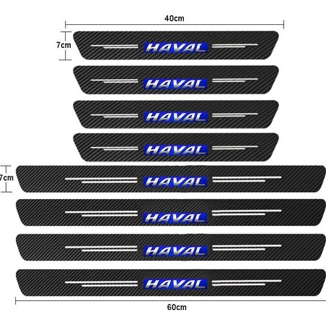 (8 pièces pour Haval bleu) Protections de seuil de porte en fibre de carbone,autocollants pour Haval H6 H2 H3 H9 M6 F7 F7X Jolion 2021 - Accessoires auto (1/3)