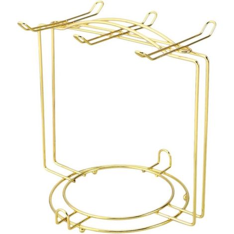 Portabicchieri da parete in acciaio inox, elegante supporto per 6 tazze da caffè o tè, soluzione salvaspazio ed elegante per riporre le tazze - Crezuo