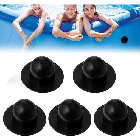 Bouchon de Piscine, Bouchon Trou Crépine de Piscine, Raccord de Remplacement de Prise Murale Bouchon de Crépine de Pompe de Filtre de Piscine Au Sol pour Pièces de Piscines (5pcs) (1/5)