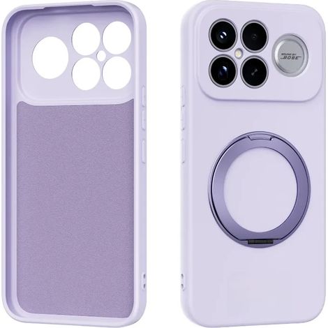 (Violet, Redmi K90) Coque de téléphone avec cadre en alliage d'aluminium, panneau antichoc et composants magnétiques. (1/5)