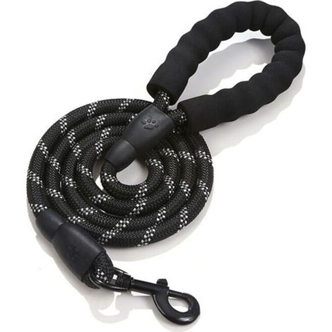 Laisse Chien, 150cm Durable Laisse Chien avec Poignée Double et Fils Réfléchissants pour Chiens Petits Moyens et Grands Marche (1/3)