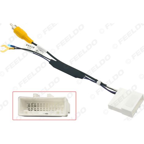 Applicable au câble de caméra de recul Kia Sportage, câble de conversion de marche arrière 24 broches avec réduction de tension.