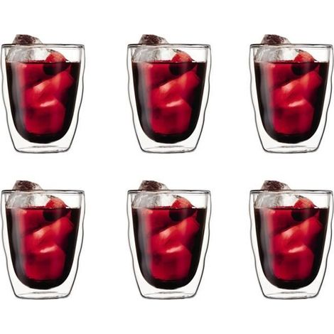 Bodum Transparent Set de 6 Verres Borosilicaté 350 ml (1/5)