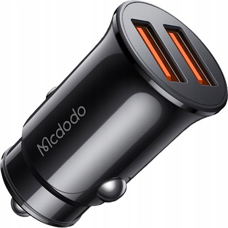 Caricabatterie da auto Mcdodo potente e veloce per telefono piccolo 2X USB 2.4A 12W (1/4)