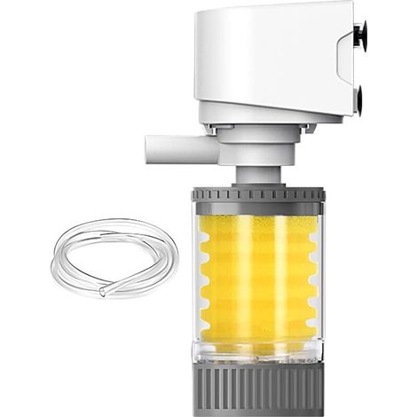 Filtre Aquarium Interne Pompe Aérateur Bassin Tortues Système Filtration Multistage Réglable Eau Douce Bettas Crevettes (1/5)