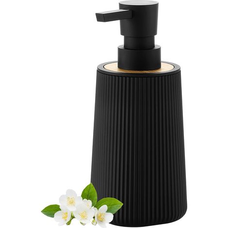 Distributeur Savon Bambou pour Salle de Bain Distributeur Liquide Vaisselle (1/5)