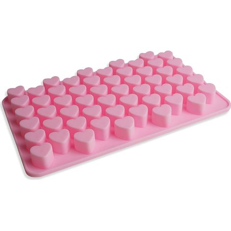 Moule à chocolat en forme de cœur - 18 cm x 10,5 cm x 2 cm - bac à glaçons - moule en silicone - Saint-Valentin, mariage, amour - moule à chocolat en forme de cœur - moules pour décoration de bonbons (1/5)