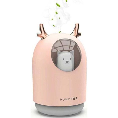 Humidificateur à ultrasons pour chambre d'enfant avec diffuseur de parfum, humidificateur d'ambiance avec 7 couleurs de lumière LED, silencieux, arrêt automatique 12 heures, USB, ménage, 300 ml (1/4)