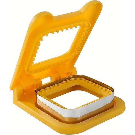 Appareil à sandwich carré en acier inoxydable avec ustensile carré pour sceller et couper le pain (non inclus).-AquaForge (1/5)