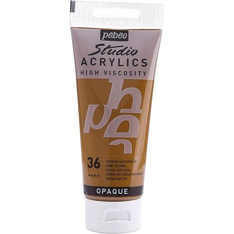 Peinture Acrylique - Pébéo - Studio - Sienne naturelle - 100 ml - Satiné (1/3)