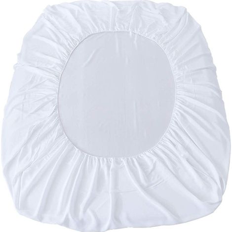 Protège-matelas imperméable blanc uni, peignée, 140×200+30 cm, anti-urine pour bébé