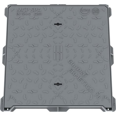 Chiusino ghisa leonardo ermetico c250 dim. esterne cm 70x70