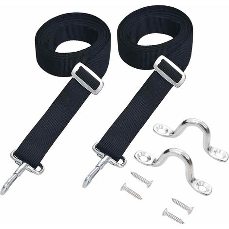 Correas para toldo bimini 2 unidades tela y acero inoxidable vidaXL