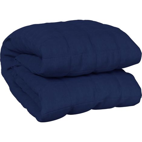 Couverture lestée Bleu 140x200 cm 10 kg Tissu