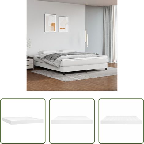vidaXL Mousse confortable - Matelas de lit à ressorts ensachés fermeté moyenne Blanc 160x200x20 cm (1/5)