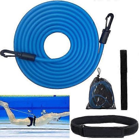 Bande de natation ajustable pour l'entraînement en piscine, bande de résistance pour enfants et adultes, bande d'entraînement de 4 m (1/2)