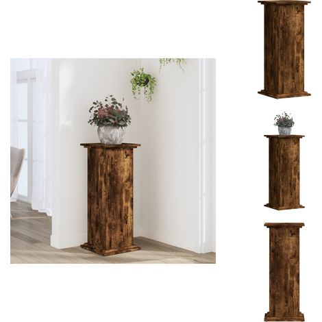 Pflanzenständer Räuchereiche 33x33x80 cm Holzwerkstoff - Pflanzenständer - Blumenständer - Pflanzensäule - Blumensäule (1/5)