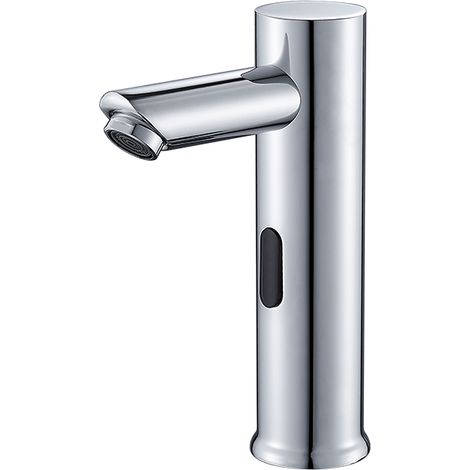 Robinet automatique sans contact avec capteur de mouvement commercial et plaque de recouvrement, robinet de salle de bain à effet cascade avec boîtier