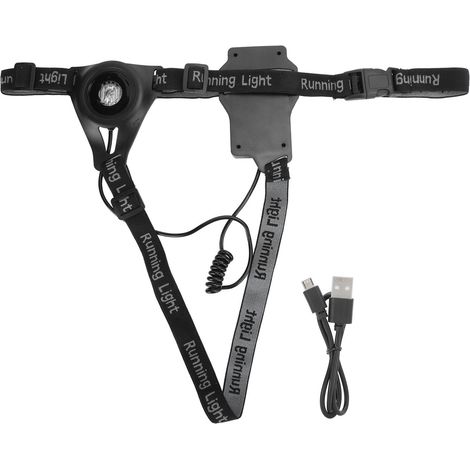 Wasserdichte LED-Brustlampe zum Laufen bei Nacht, ideal für sportliche Aktivitäten im Freien. (1/5)