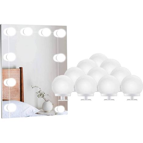 Luci Specchio Trucco Led 10 Lampadine Specchiera Makeup Kit Regolabile Tavolo (1/5)
