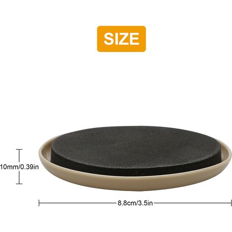 Set mit 16 runden, rutschfesten Pads (8,9 cm) für Teppiche, Teppichmöbel und Hartböden (1/5)