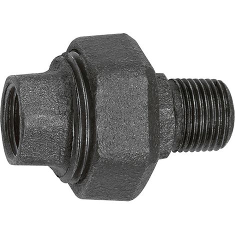Riegler Verschraubung 331, flachdichtend, R 3/4, Rp 3/4, Temperg. schw. (1/2)