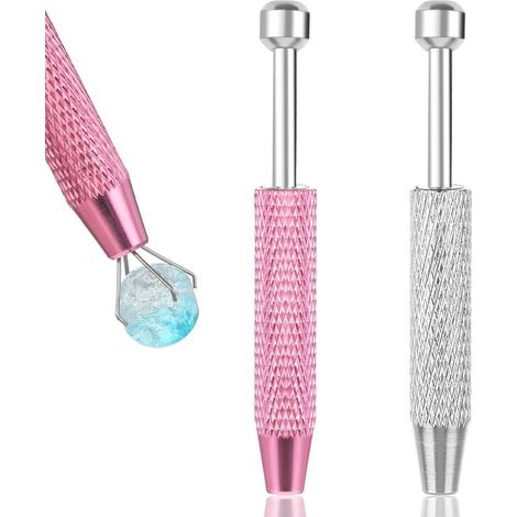 Lot de 2 - Outil de perçage pour billes - Aide au perçage de bijoux - Mini pince - Bonne prise en main - Convient aux petits objets (puces électroniques, composants électroniques, pierres précieuses, (1/5)