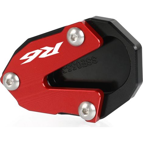 (LOGO R6) Compatible avec les motos YAMAHA YZFR6 YZF R6 2013-2022 : extension de béquille latérale, plaque de support maxpower (1/4)