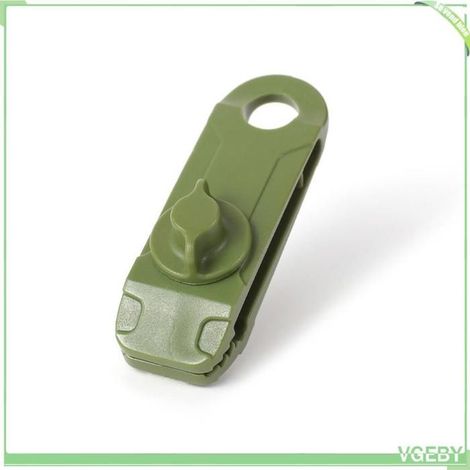 Pince à bâche - FAFEICY - Boucle spirale dentée - Nylon renforcé - Résistance vents forts - Vert foncé (1/5)