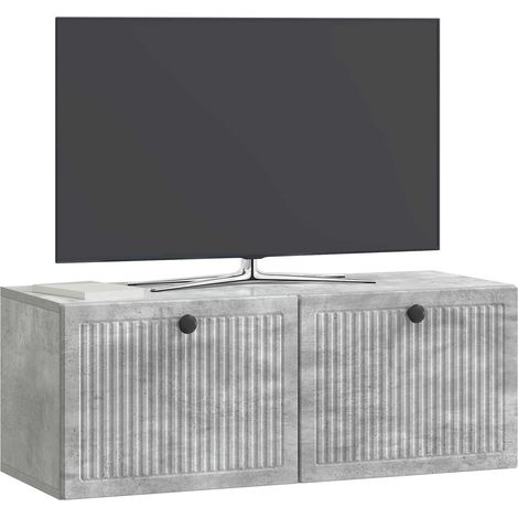 Maison Exclusive - Meuble TV mural Gris béton 78,5 x 31 x 30 cm Bois d'ingénierie