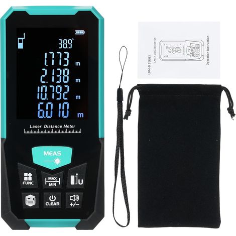 Telemetro laser da 120 m, metro a nastro laser
