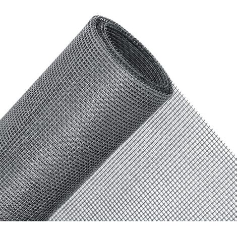Rouleau Moustiquaire 120 X 250 Cm, Tissu Moustiquaire Au Mètre Pour Fenêtres, Réglable Et Durable Fibre De Verre, Anti-Rayures, Gris (1/5)